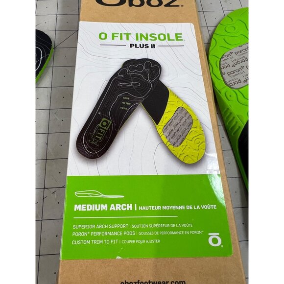 Oboz Men's O Fit Insole Plus II All Purpose Insole Men’s 8.5-9.5 Women’s 10-11 - Picture 5 of 7